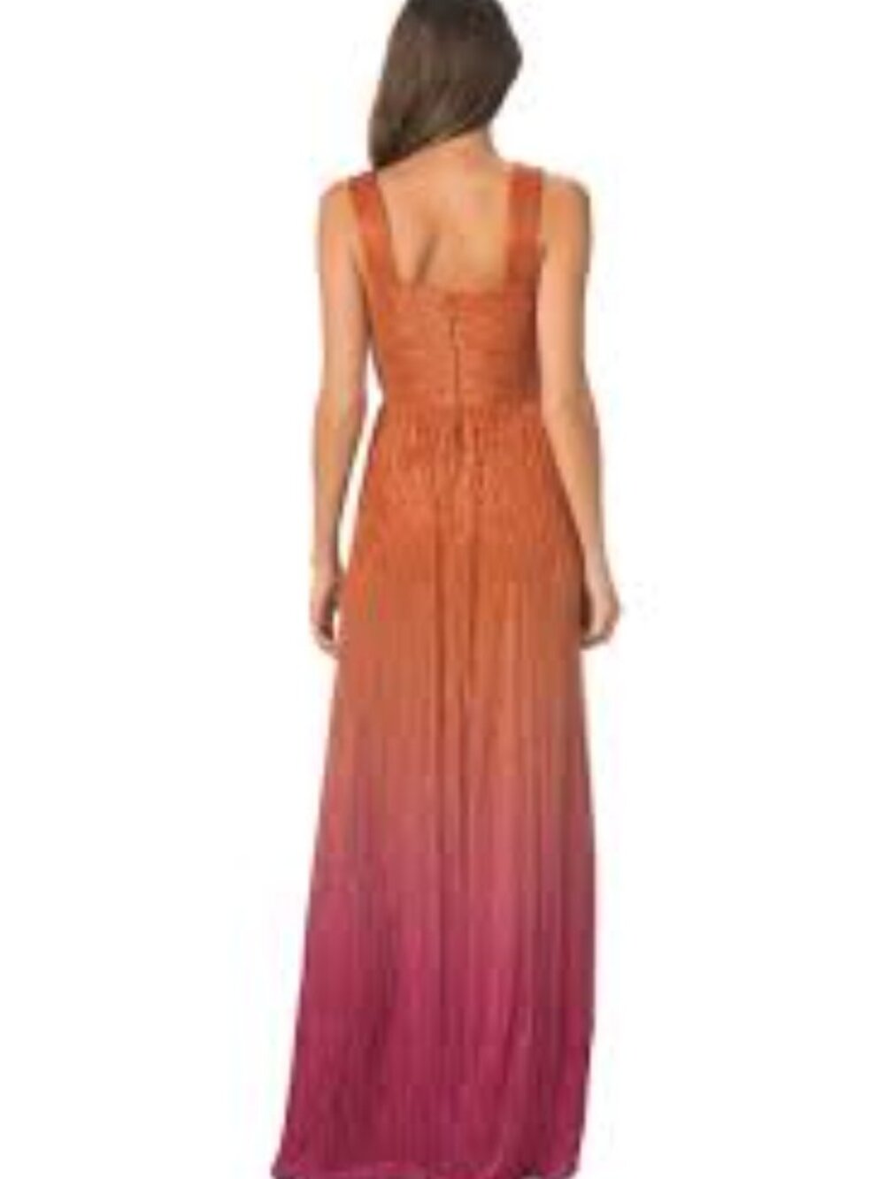 Dress the Population Shimmery Orange Cutout Maxi Dress - Picture 2 of 6